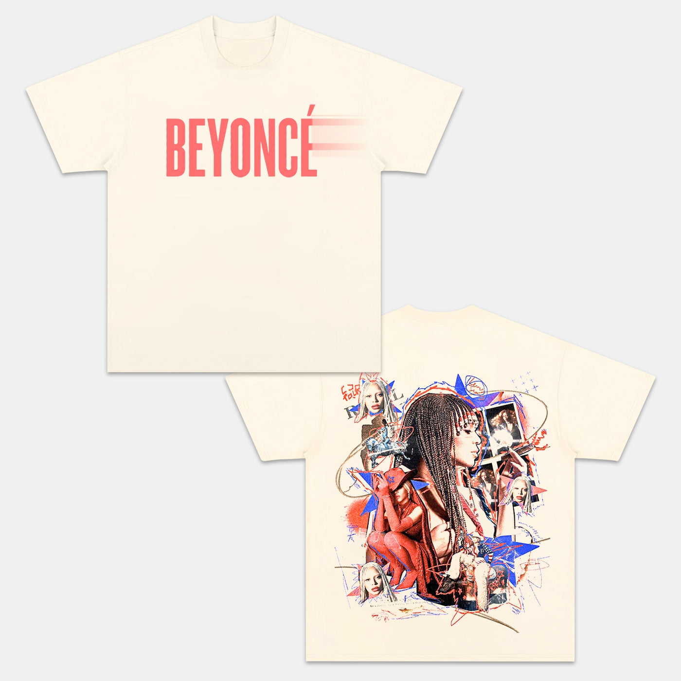Beyoncé 'Renaissance Cowboy Carter' Vintage Pop Graphic Tee — product image 2