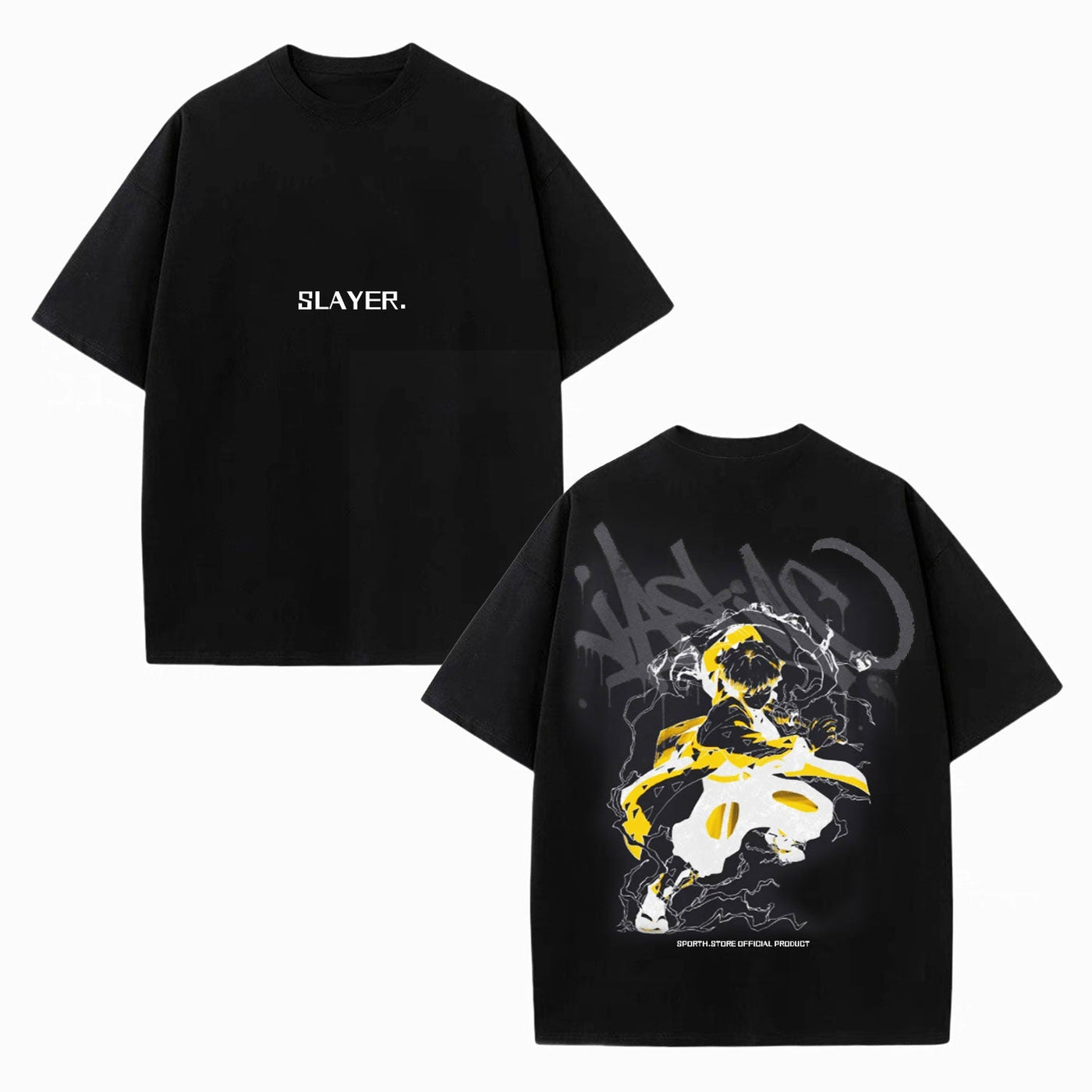 Zenitsu Agatsuma Demon Slayer Vintage Heavyweight Graphic T-Shirt — product image 2