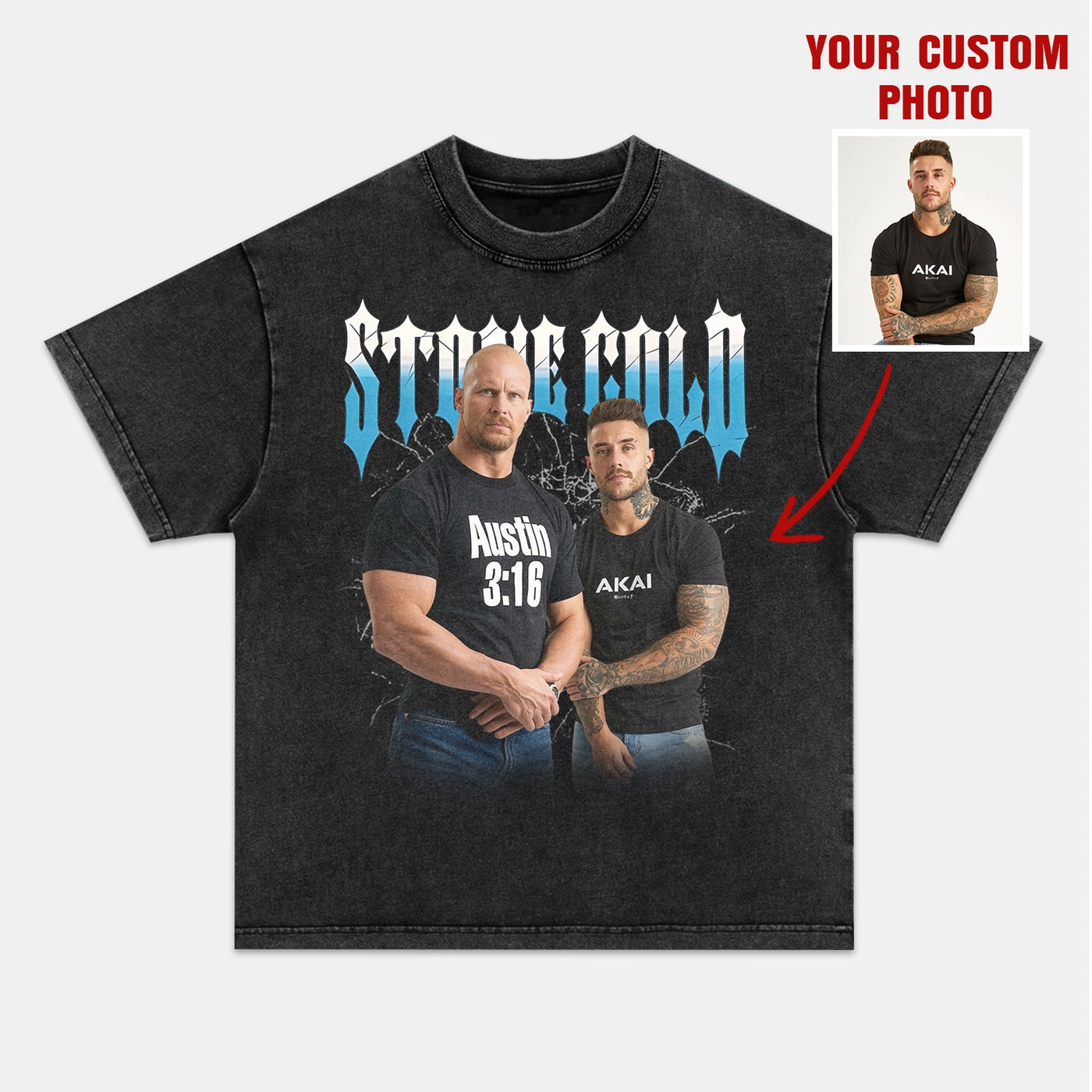 Stone Cold Steve Austin 'Austin 3:16' Vintage Wrestling Graphic Tee — product image 2