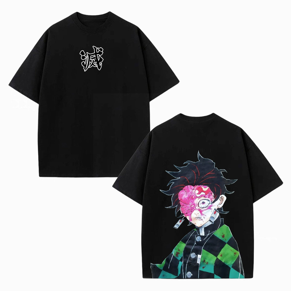 Tanjiro Kamado Demon Slayer Vintage Heavyweight Graphic T-Shirt — product image 2