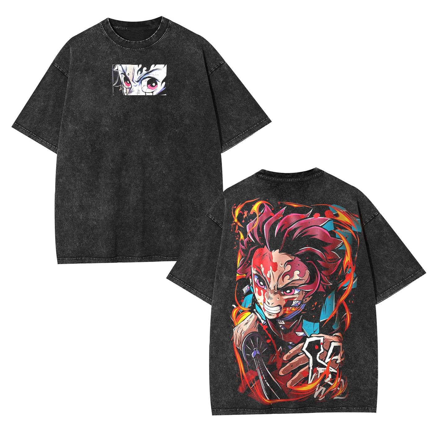 Tanjiro Kamado Demon Slayer Vintage Heavyweight Graphic T-Shirt — product image 2