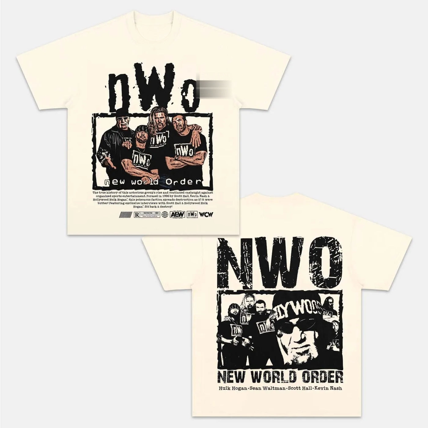 nWo New World Order Vintage Wrestling Graphic Tee — product image 2