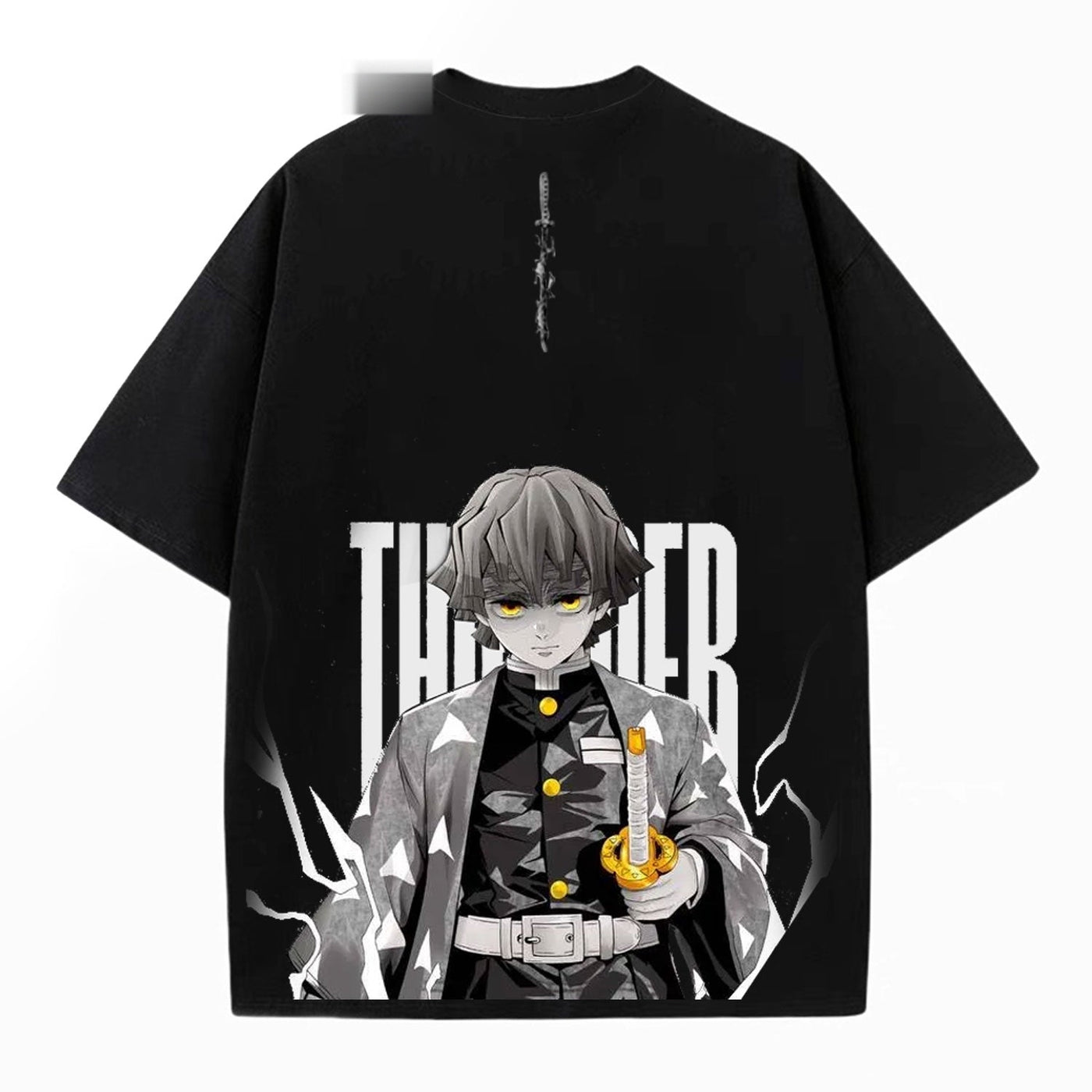 Zenitsu Agatsuma Back Print Demon Slayer Vintage Graphic Tee — product image 2