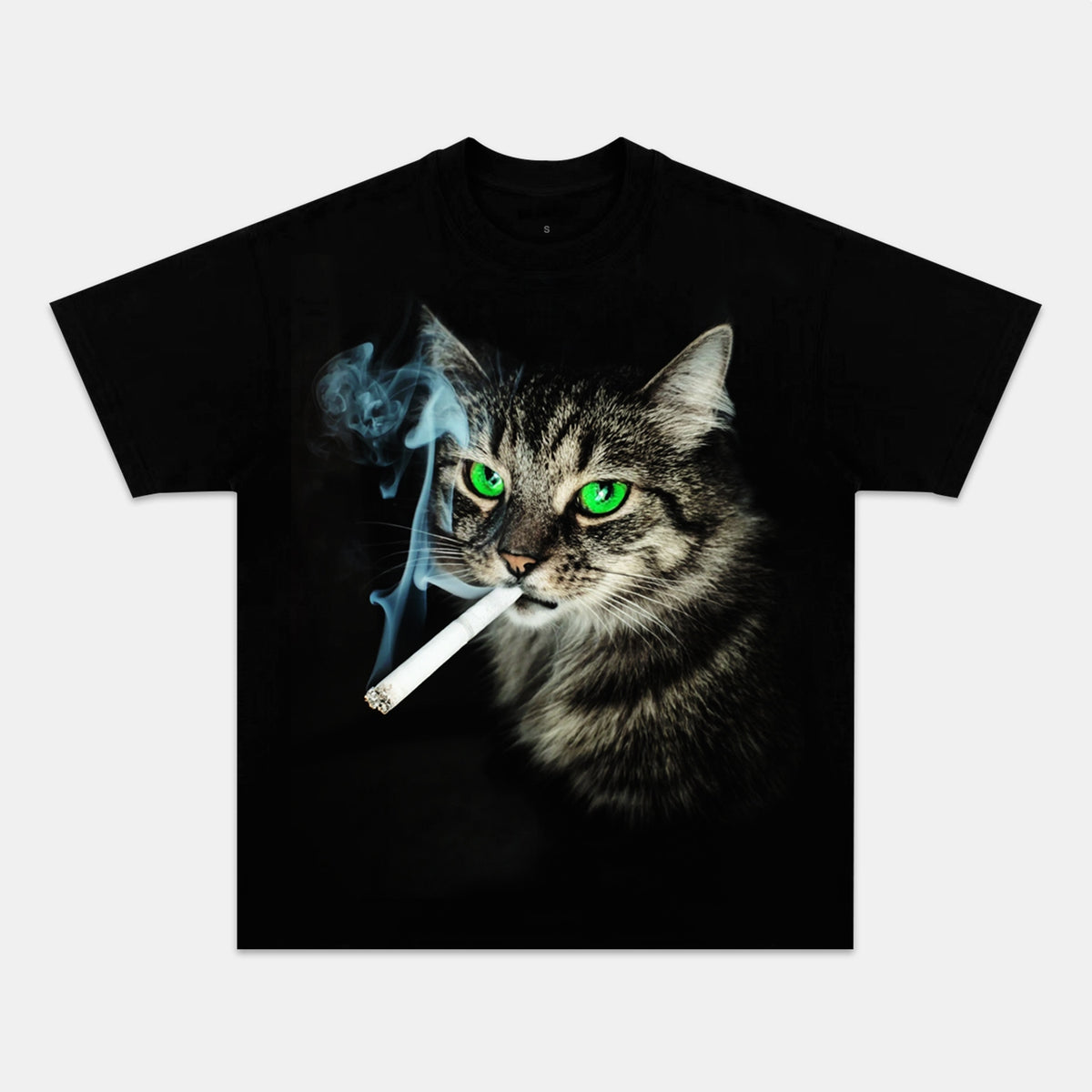 Retro Street Style Cyber Cat Vintage Graphic Tee — product image 2