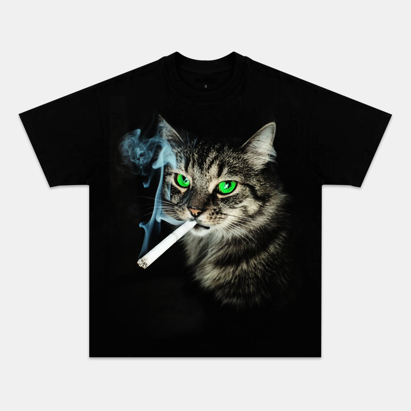 Retro Street Style Cyber Cat Vintage Graphic Tee — product image 2