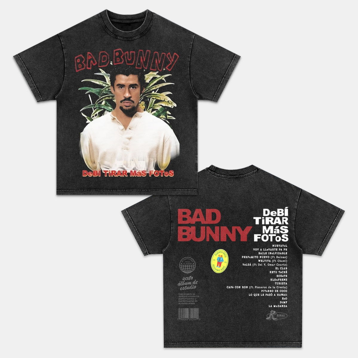Bad Bunny DTMF Vintage Graphic Tee — product image 2