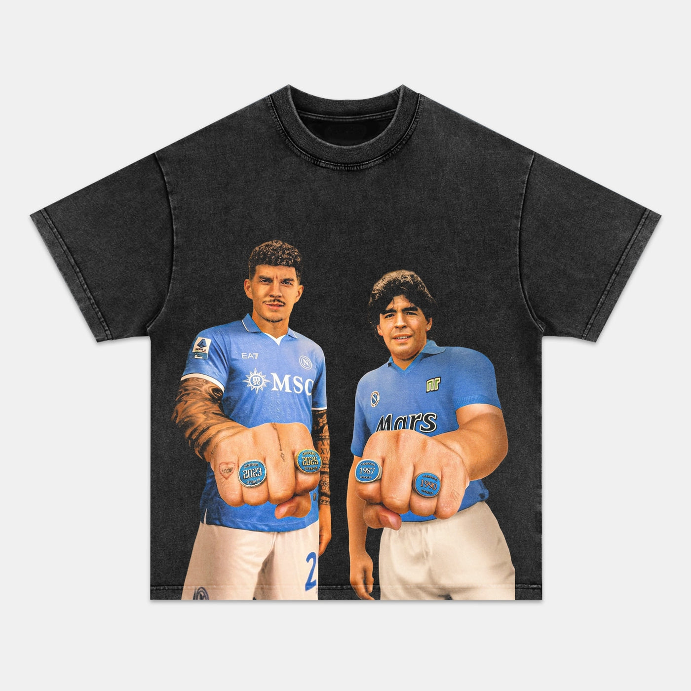 Napoli Serie A Champions Vintage Soccer Graphic Tee — product image 2