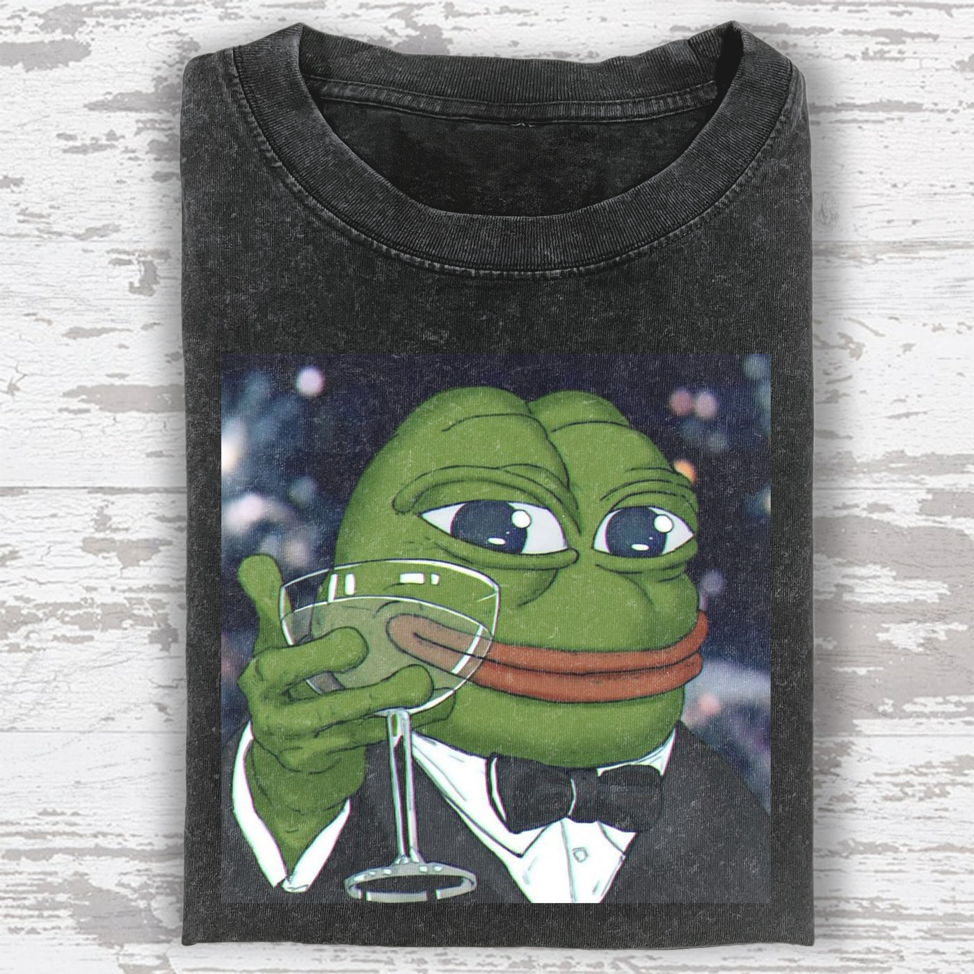 Pepe The Frog as Jay Gatsby Old Money Meme Graphic Tee — product image 2