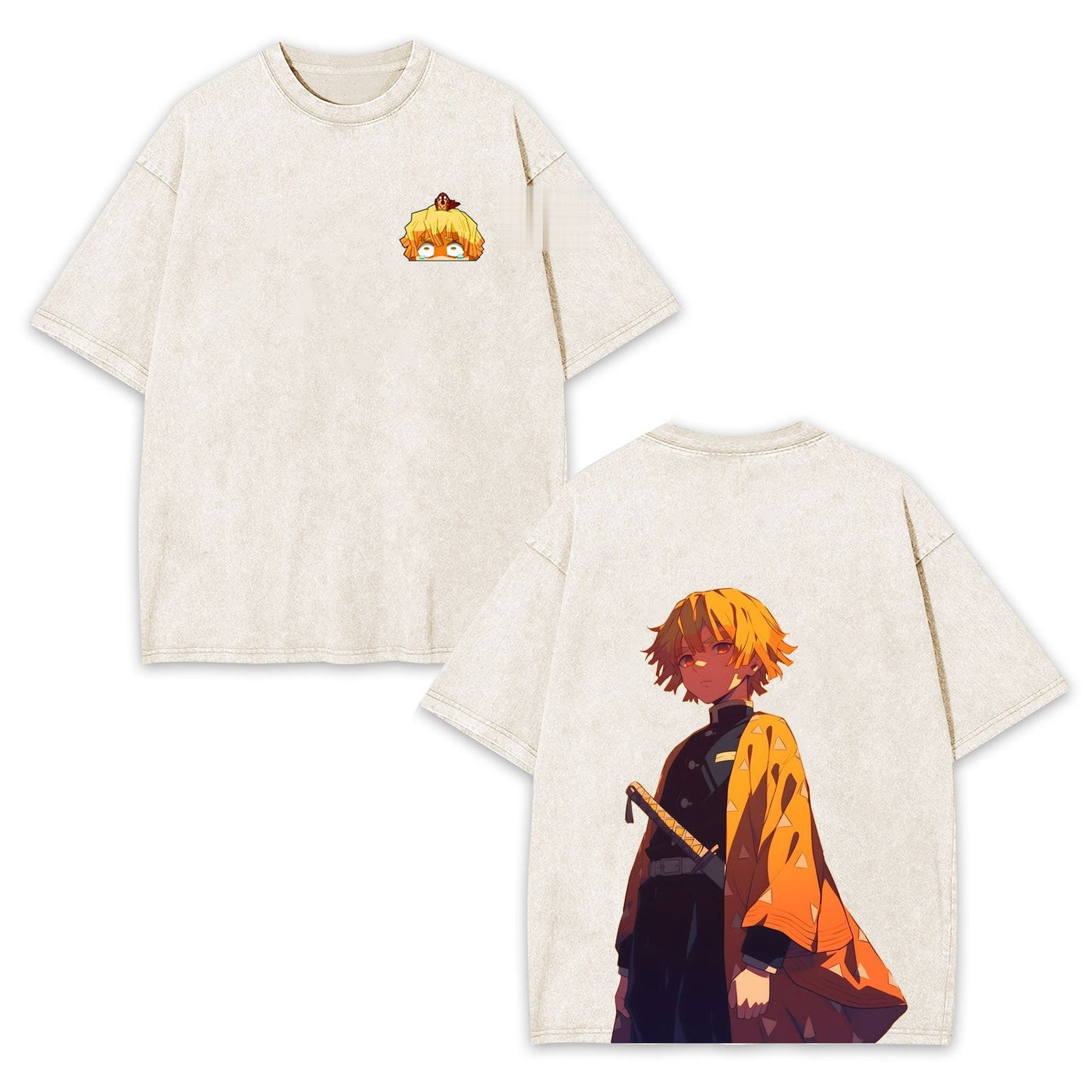Zenitsu Agatsuma Demon Slayer Vintage Heavyweight Graphic T-Shirt — product image 2