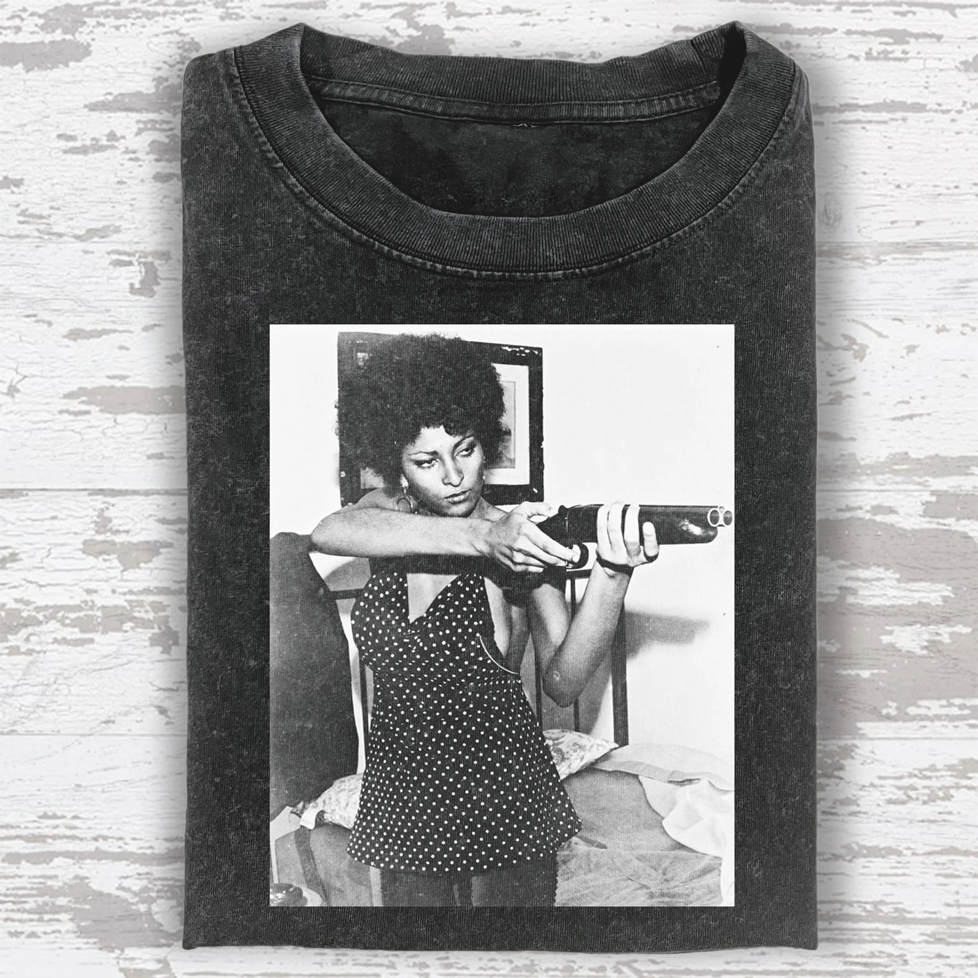 Coffy 1973 'Soul Queen' Pam Grier Action Graphic Tee — product image 2