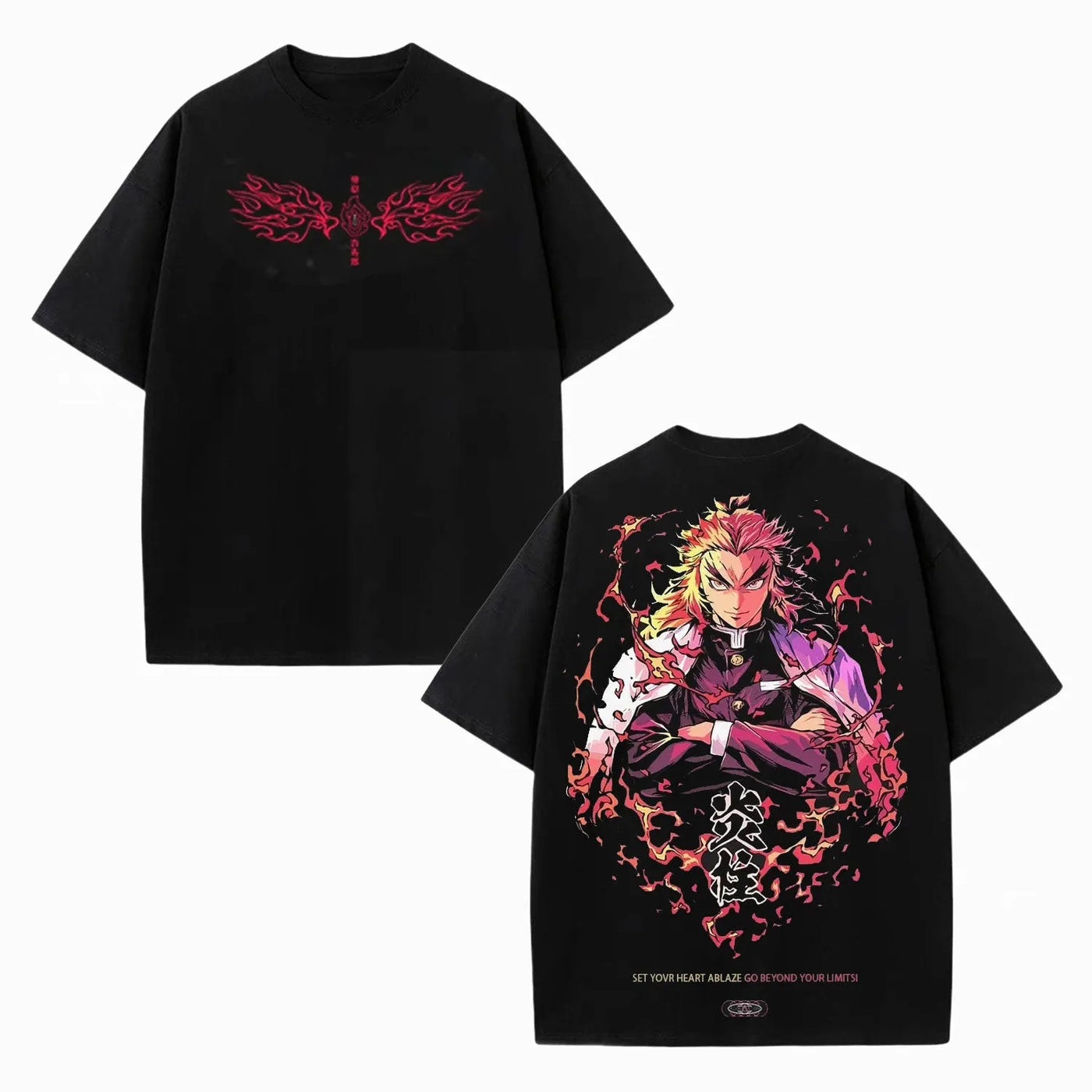 Kyojuro Rengoku Demon Slayer Vintage Heavyweight Graphic T-Shirt — product image 2