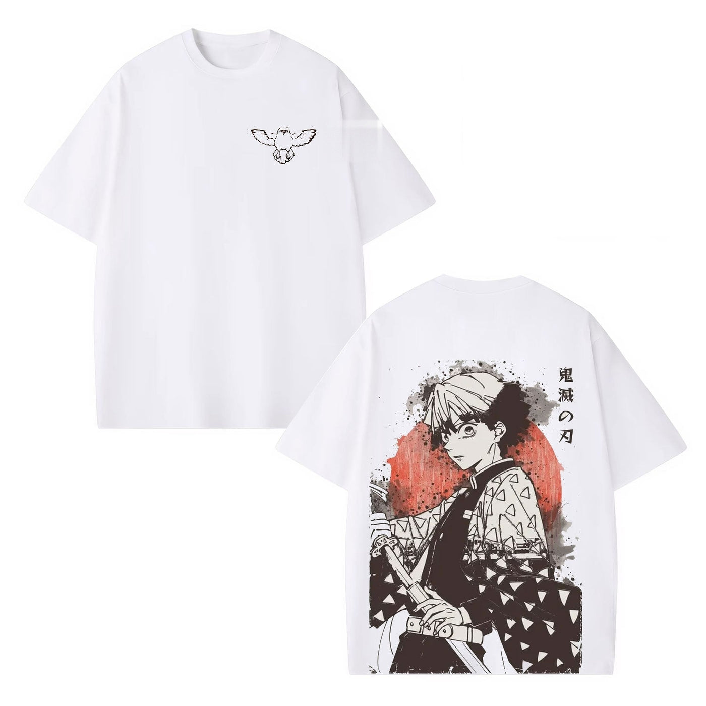 Zenitsu Agatsuma Demon Slayer Anime Washed Graphic Tee — product image 2