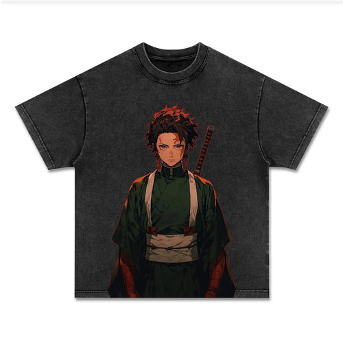 Anime Graphic Demon Slayer Front-Print Heavyweight Graphic T-Shirt — product image 2