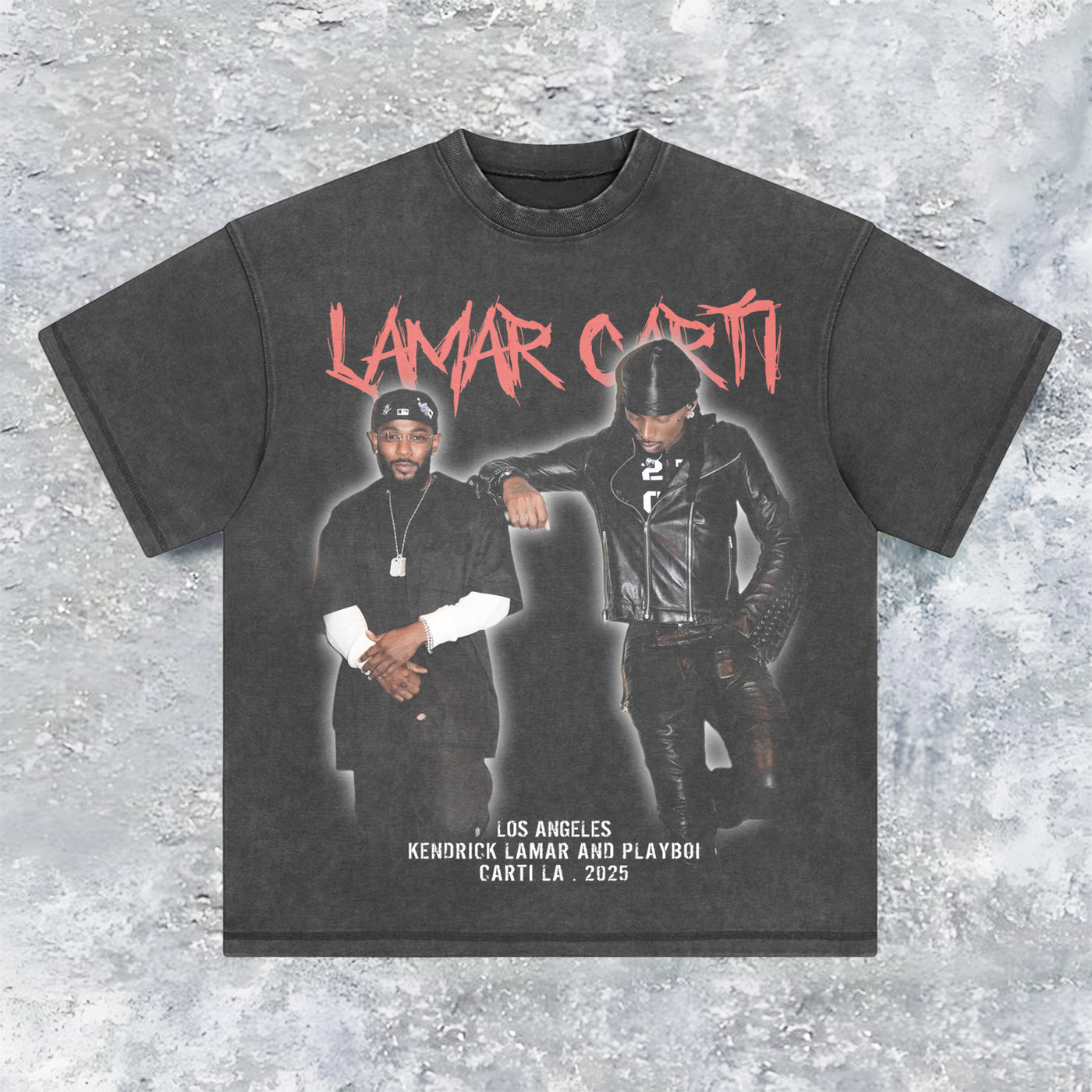 Kendrick Lamar & Playboi Carti 'Pop Out LA' Vintage Rap Tee — product image 2