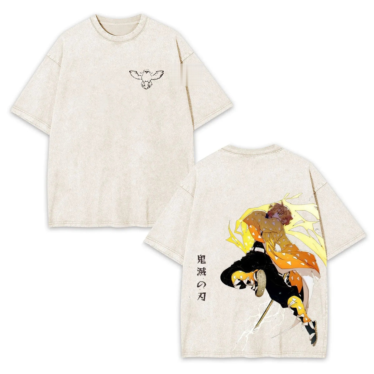 Zenitsu Lightning Blade Demon Slayer Vintage Graphic Tee — product image 2