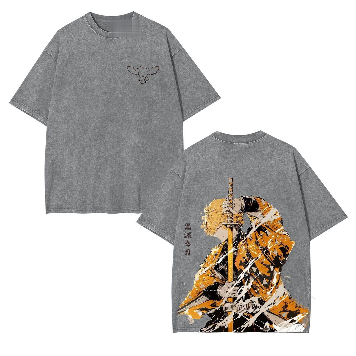 Zenitsu Agatsuma Lightning Form Demon Slayer Washed Graphic Tee — product image 3