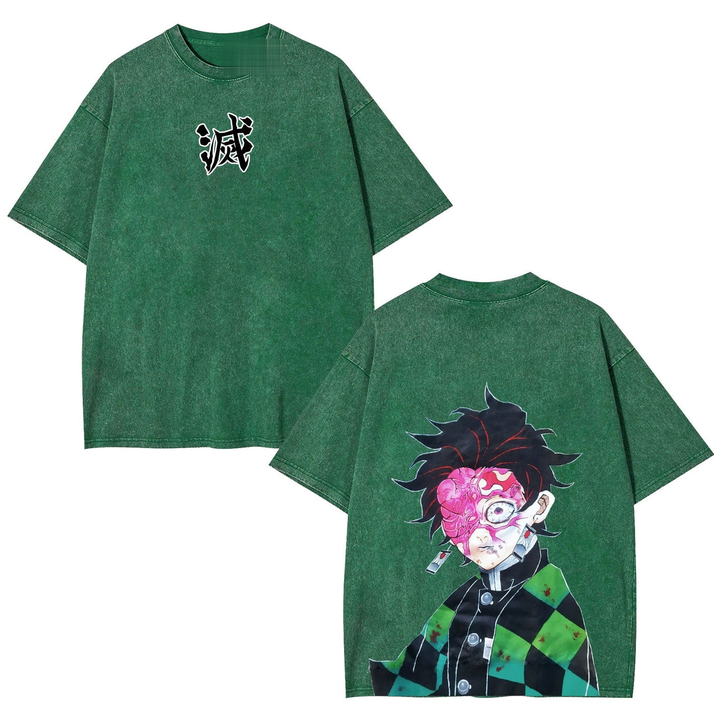 Tanjiro Kamado Demon Slayer Vintage Heavyweight Graphic T-Shirt — product image 3