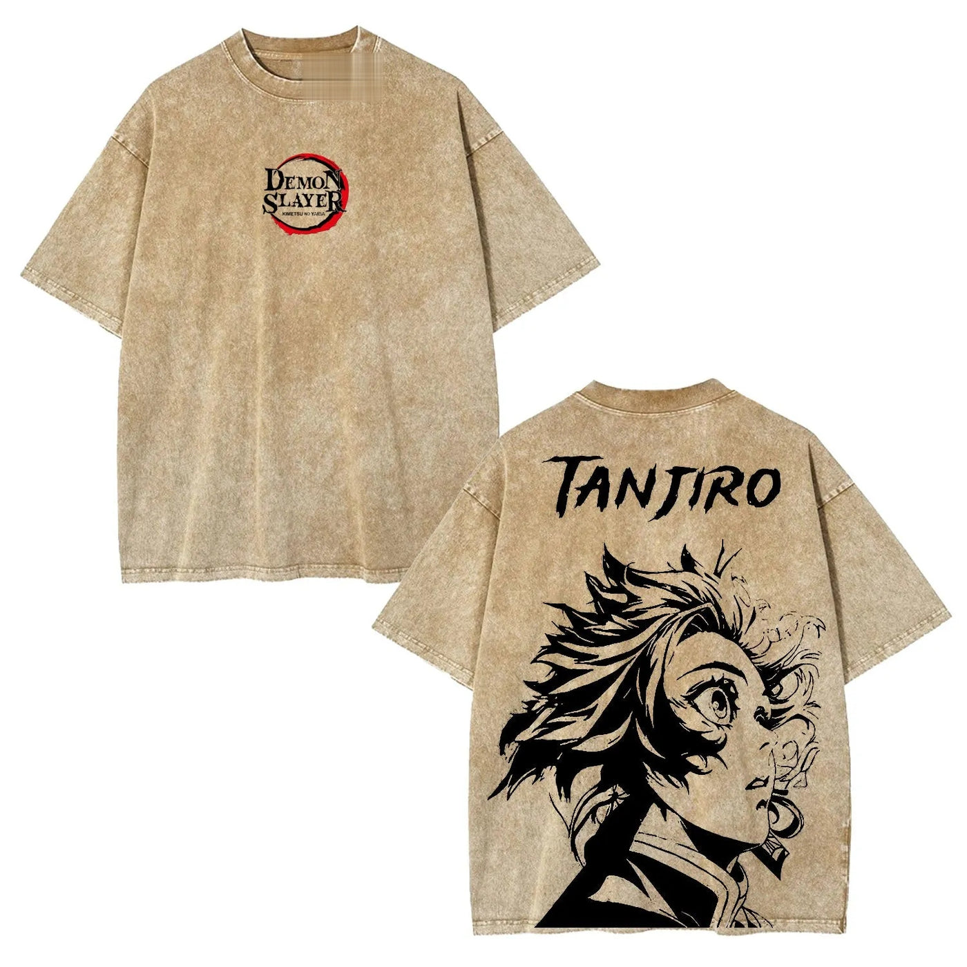 Tanjiro Kamado Demon Slayer Vintage Heavyweight Graphic T-Shirt — product image 3