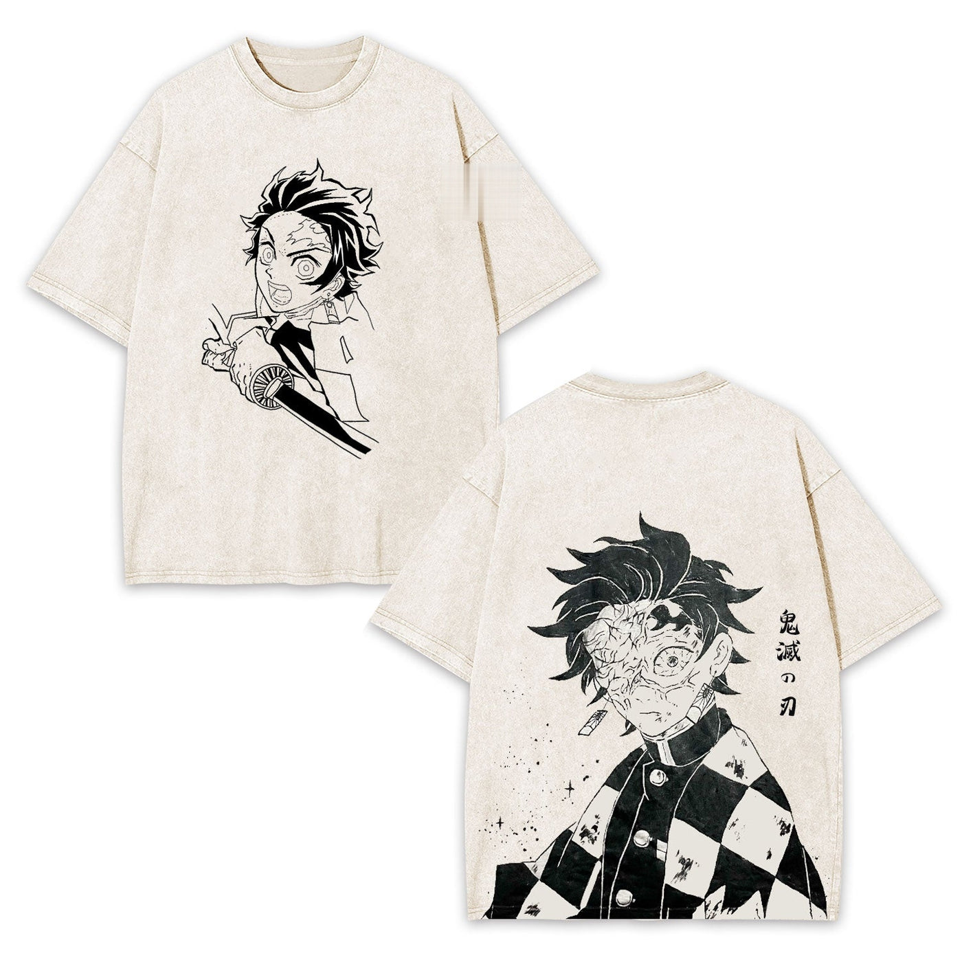 Anime Graphic Demon Slayer Vintage Heavyweight Graphic T-Shirt — product image 3
