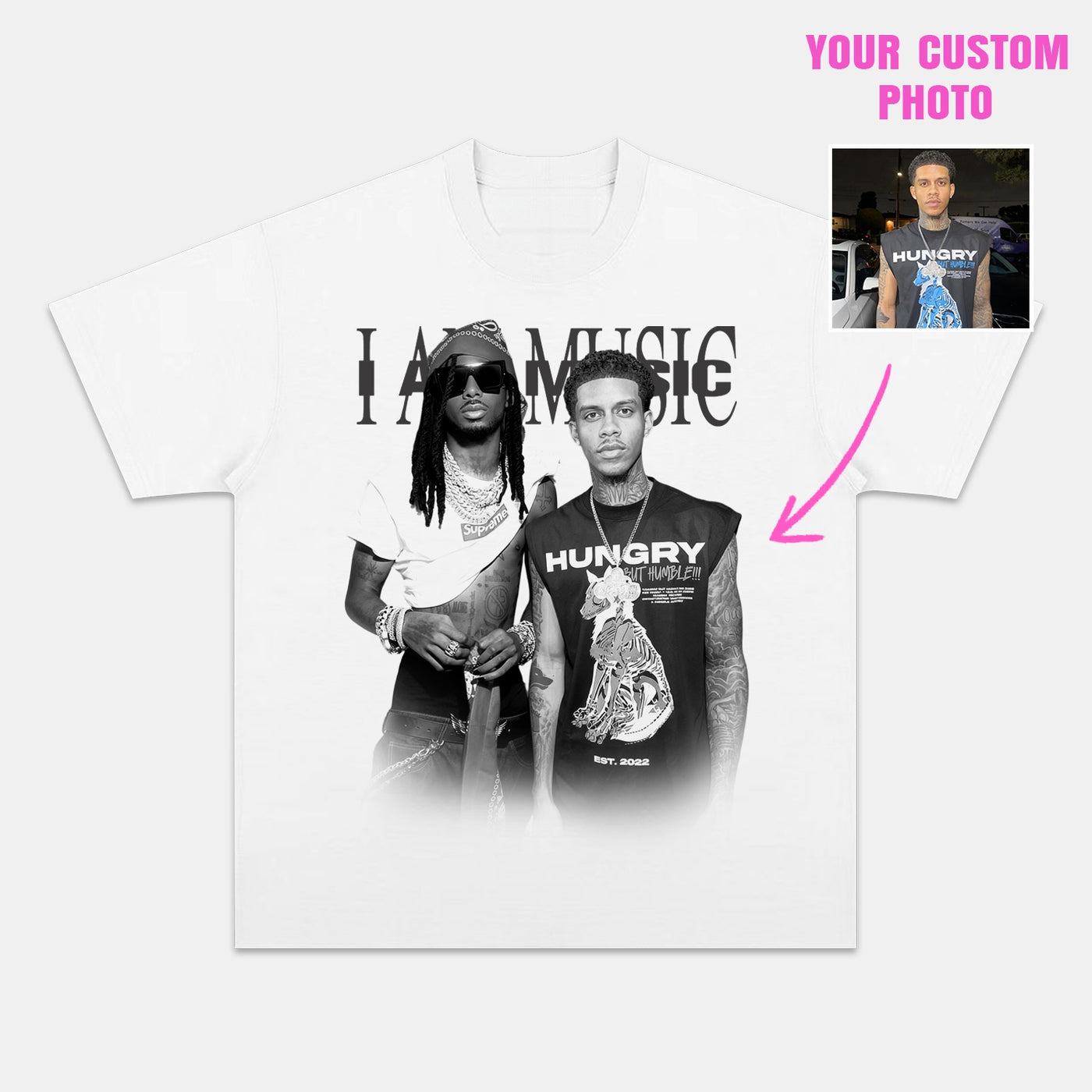 Playboi Carti 'I AM MUSIC' Vintage Rap Graphic Tee — product image 3