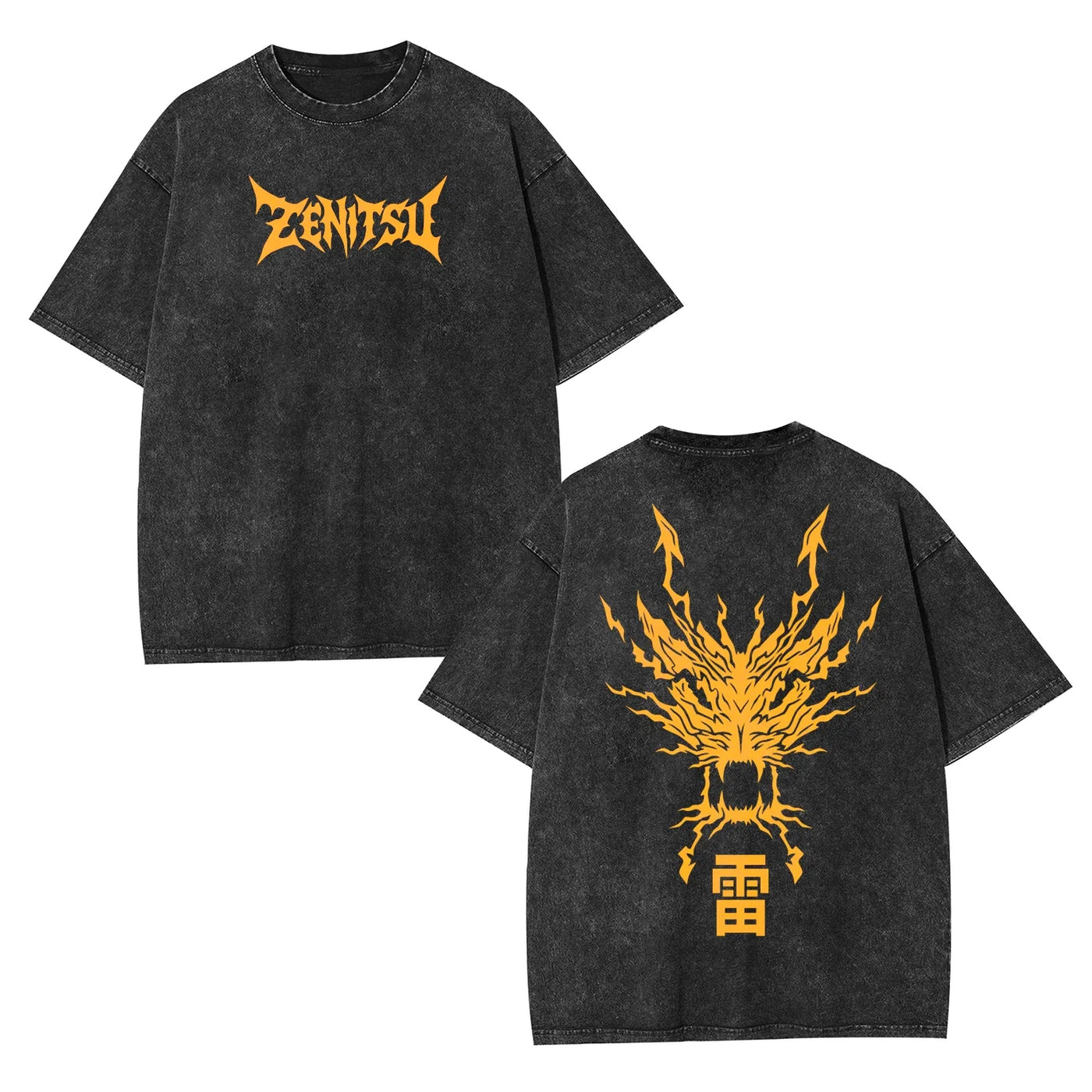 Zenitsu Agatsuma Demon Slayer Vintage Heavyweight Graphic T-Shirt — product image 3