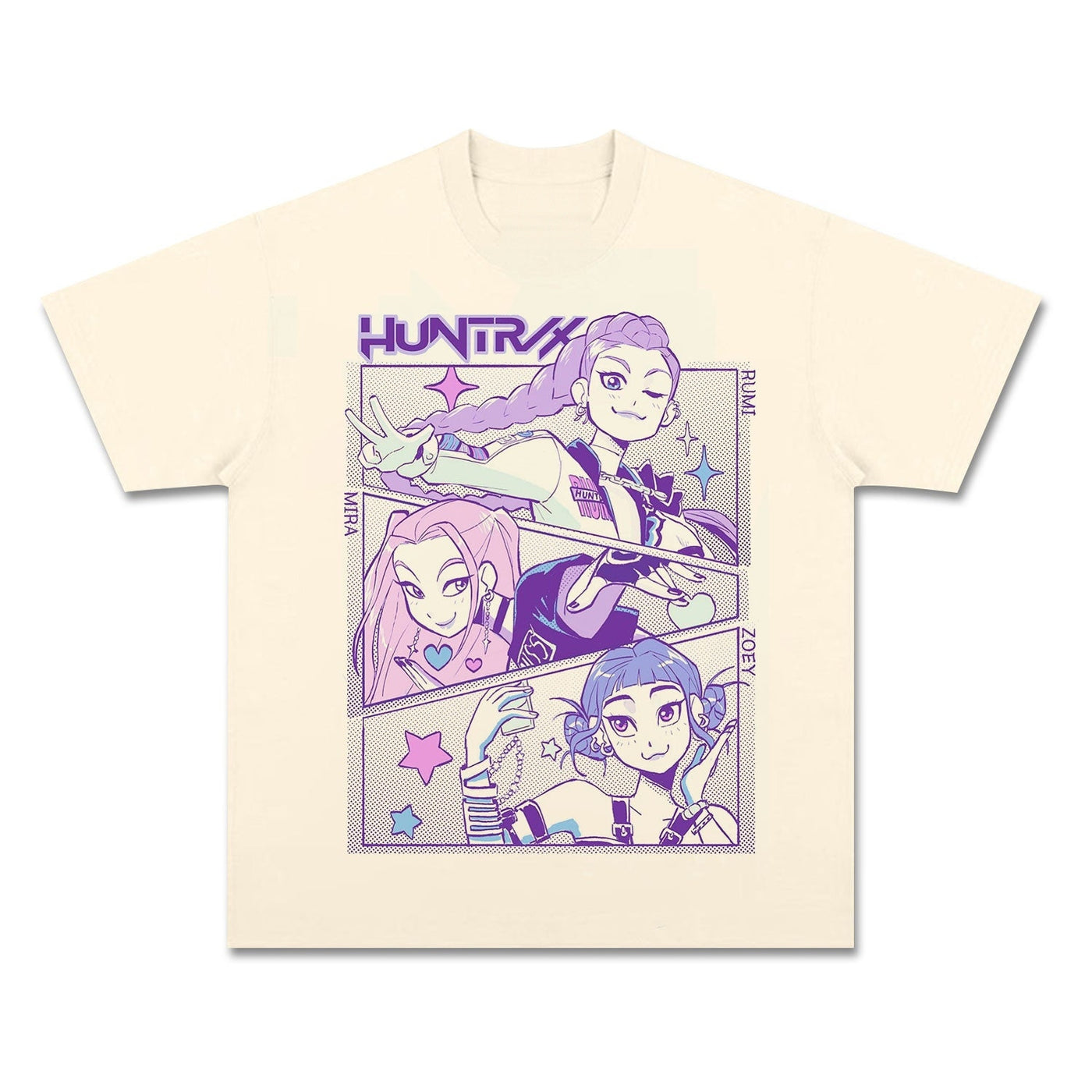 Demon Hunters Anime Demon Slayer Front-Print Heavyweight Graphic T-Shirt — product image 3