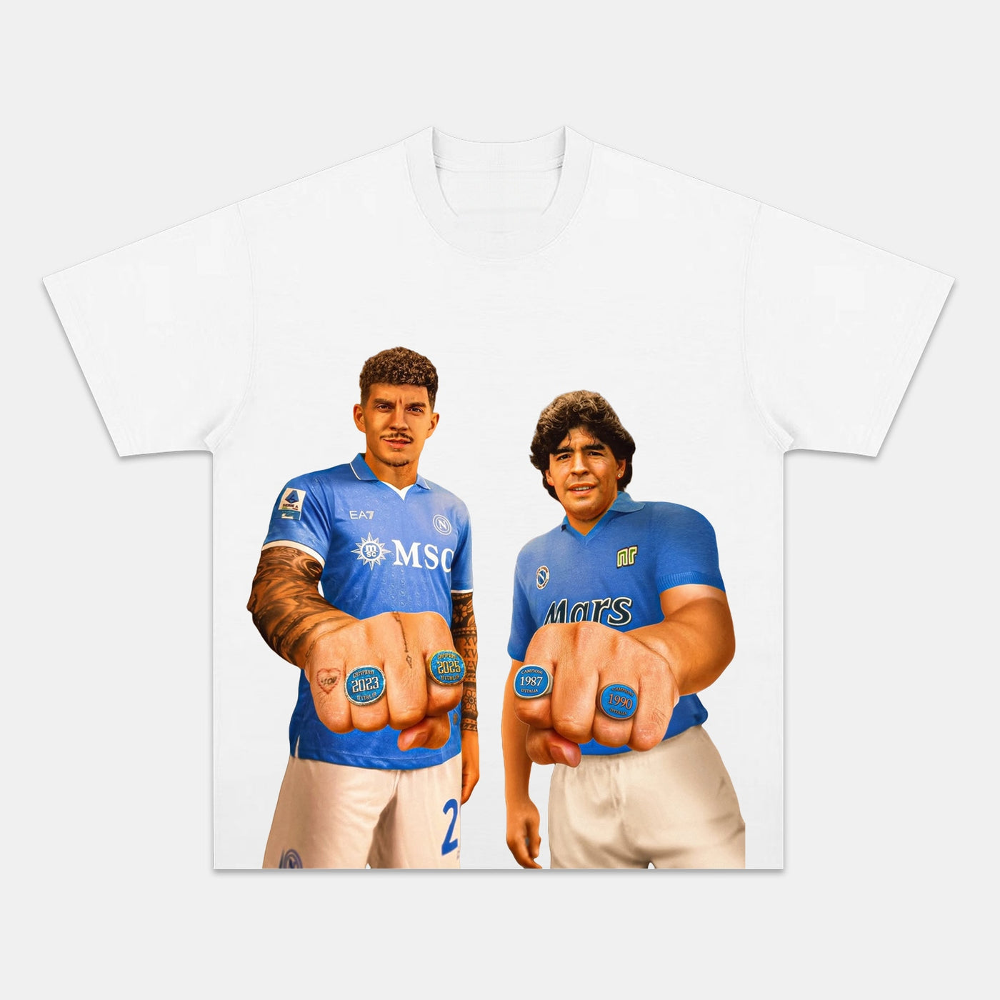 Napoli Serie A Champions Vintage Soccer Graphic Tee — product image 3