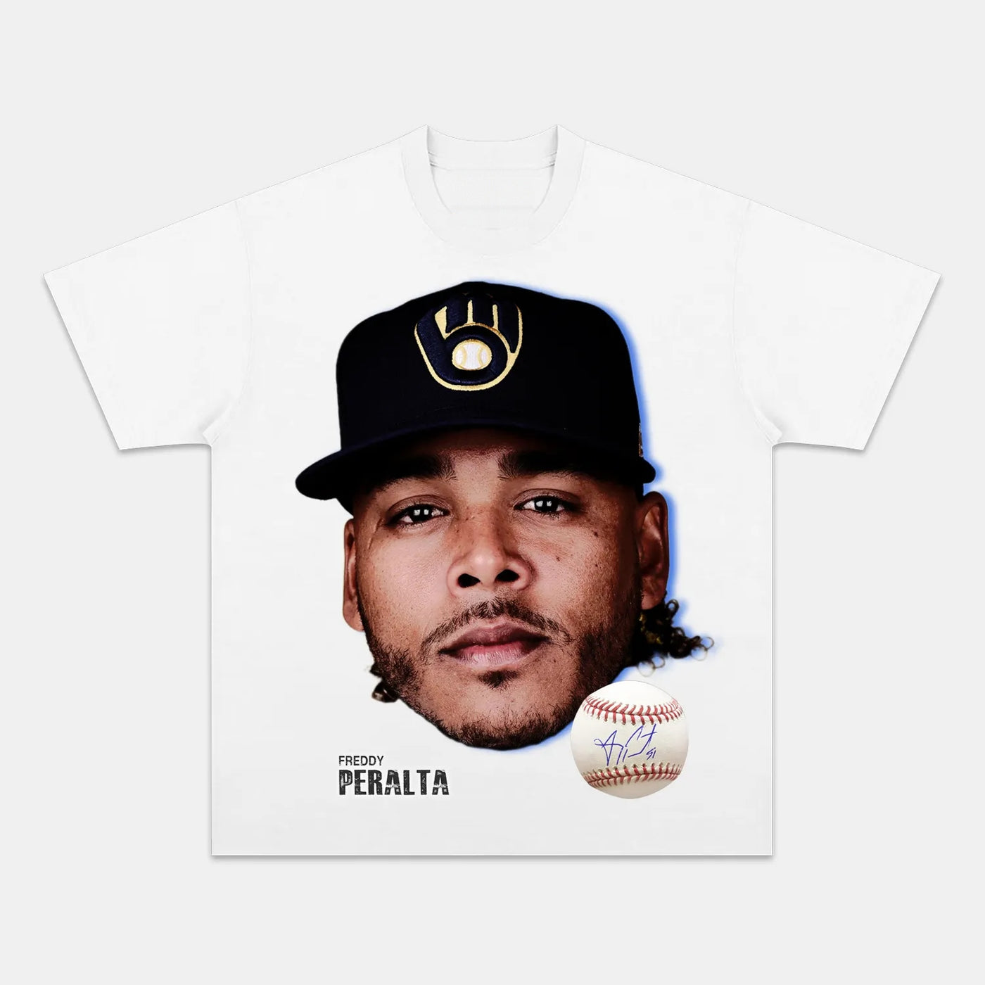 Freddy Peralta Milwaukee Baseball Vintage Heavyweight Graphic T-Shirt — product image 3