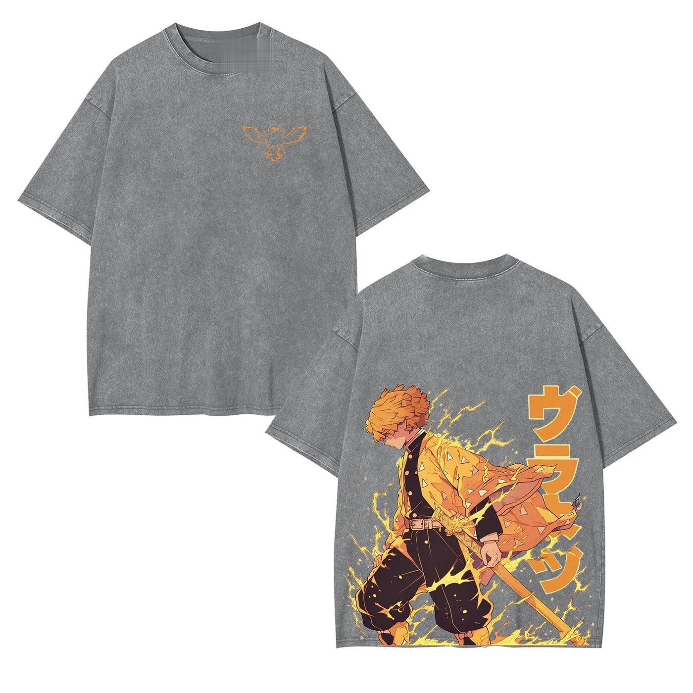 Zenitsu Agatsuma Demon Slayer Unisex Oversized Graphic Tee — product image 4