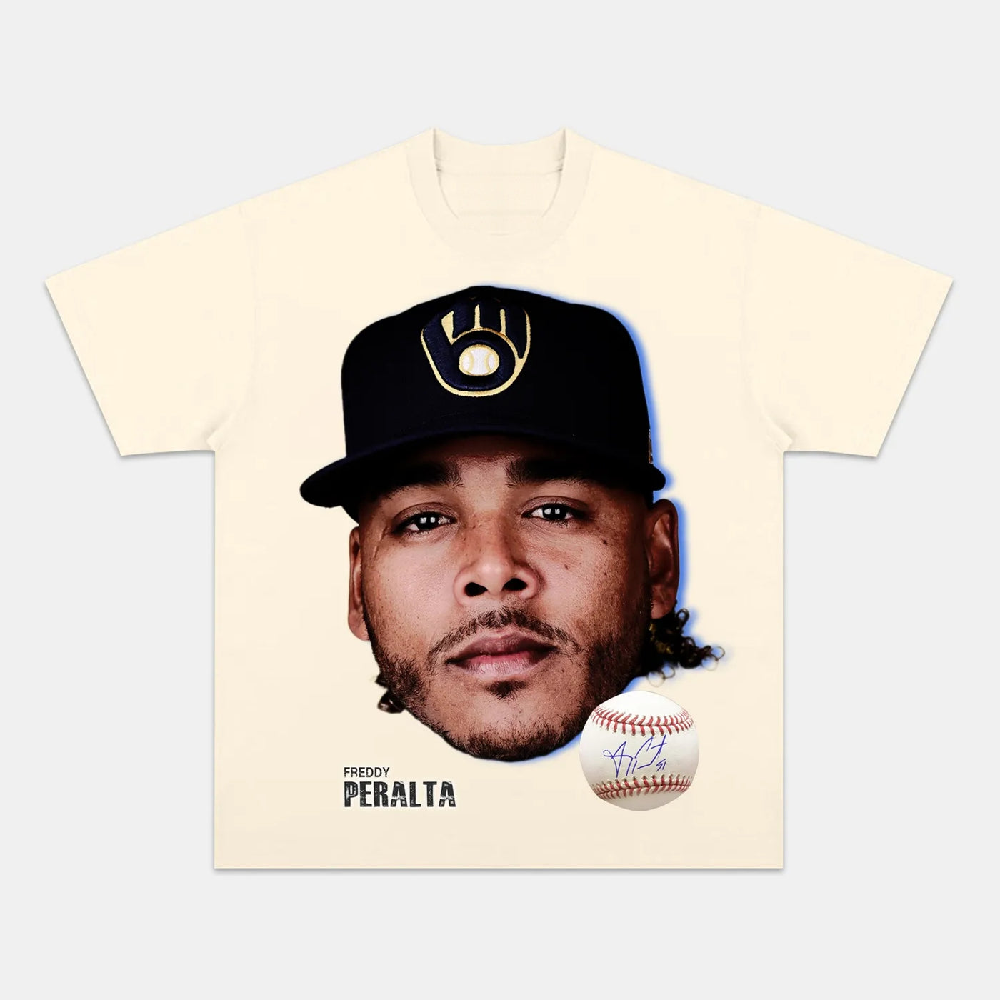 Freddy Peralta Milwaukee Baseball Vintage Heavyweight Graphic T-Shirt — product image 4