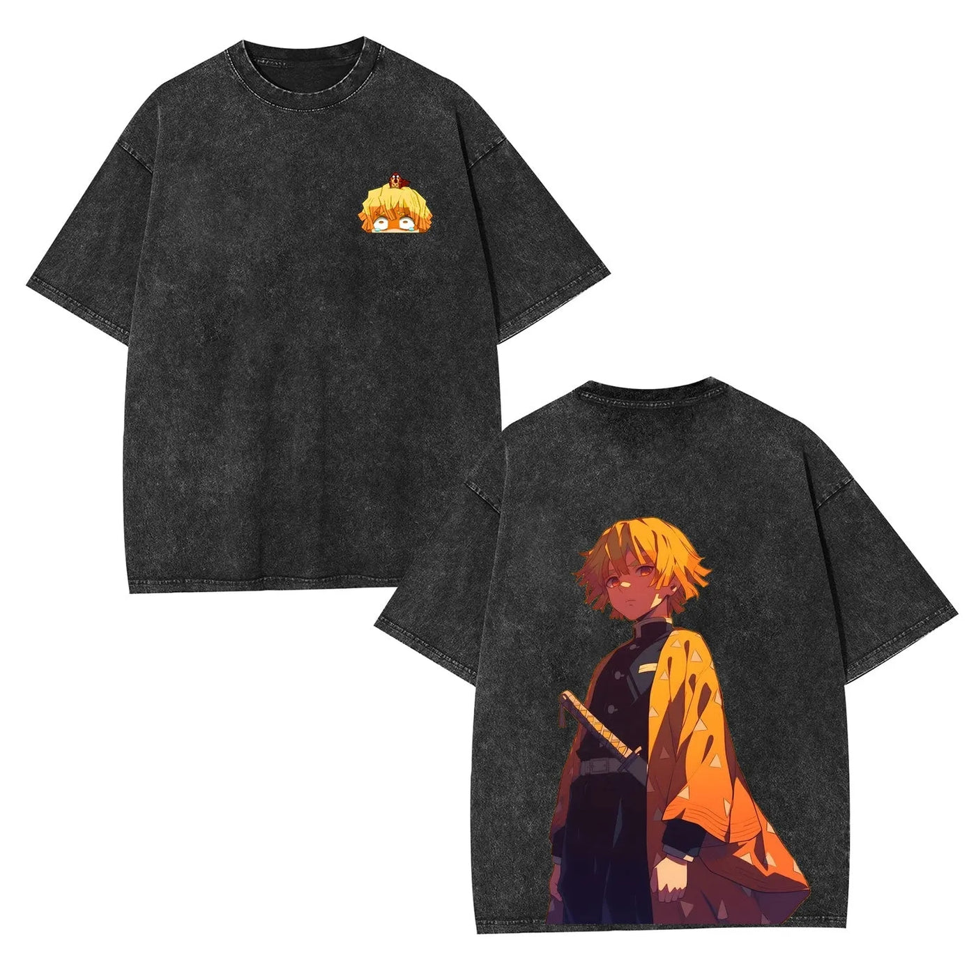 Zenitsu Agatsuma Demon Slayer Vintage Heavyweight Graphic T-Shirt — product image 4