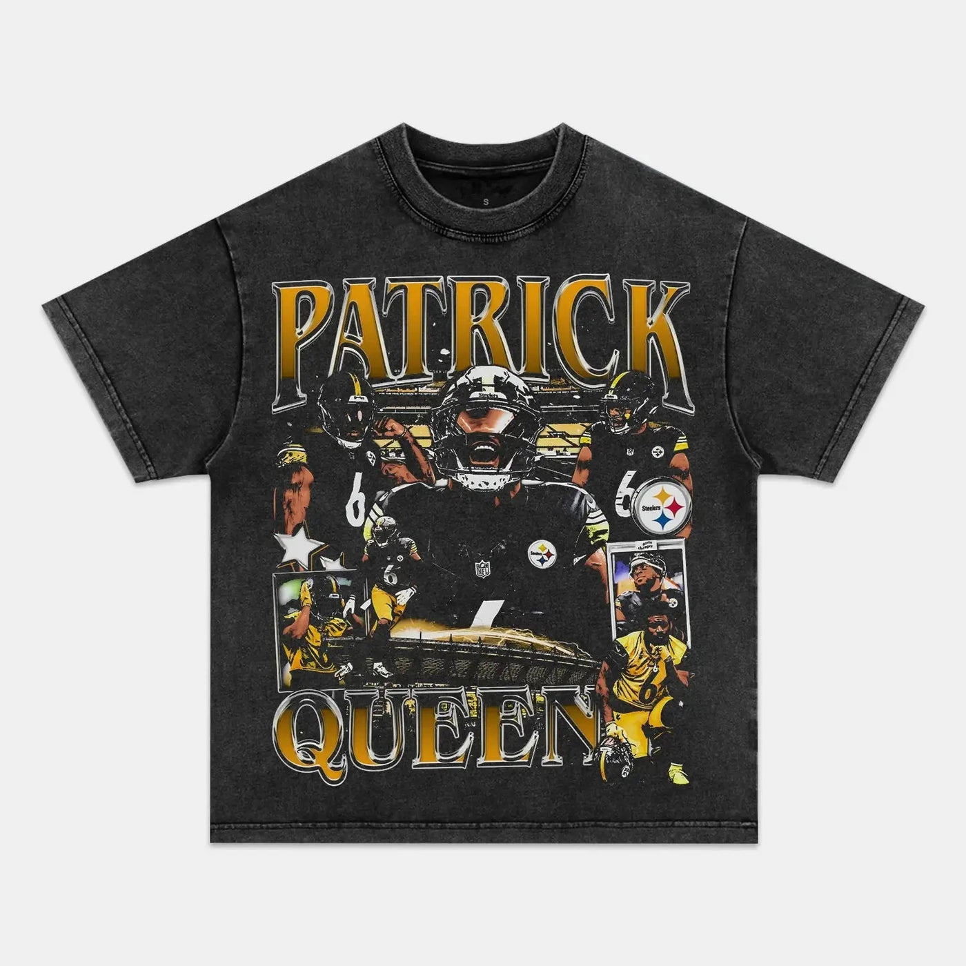 Patrick Queen Pittsburgh Football Vintage Graphic Tee — product image 4