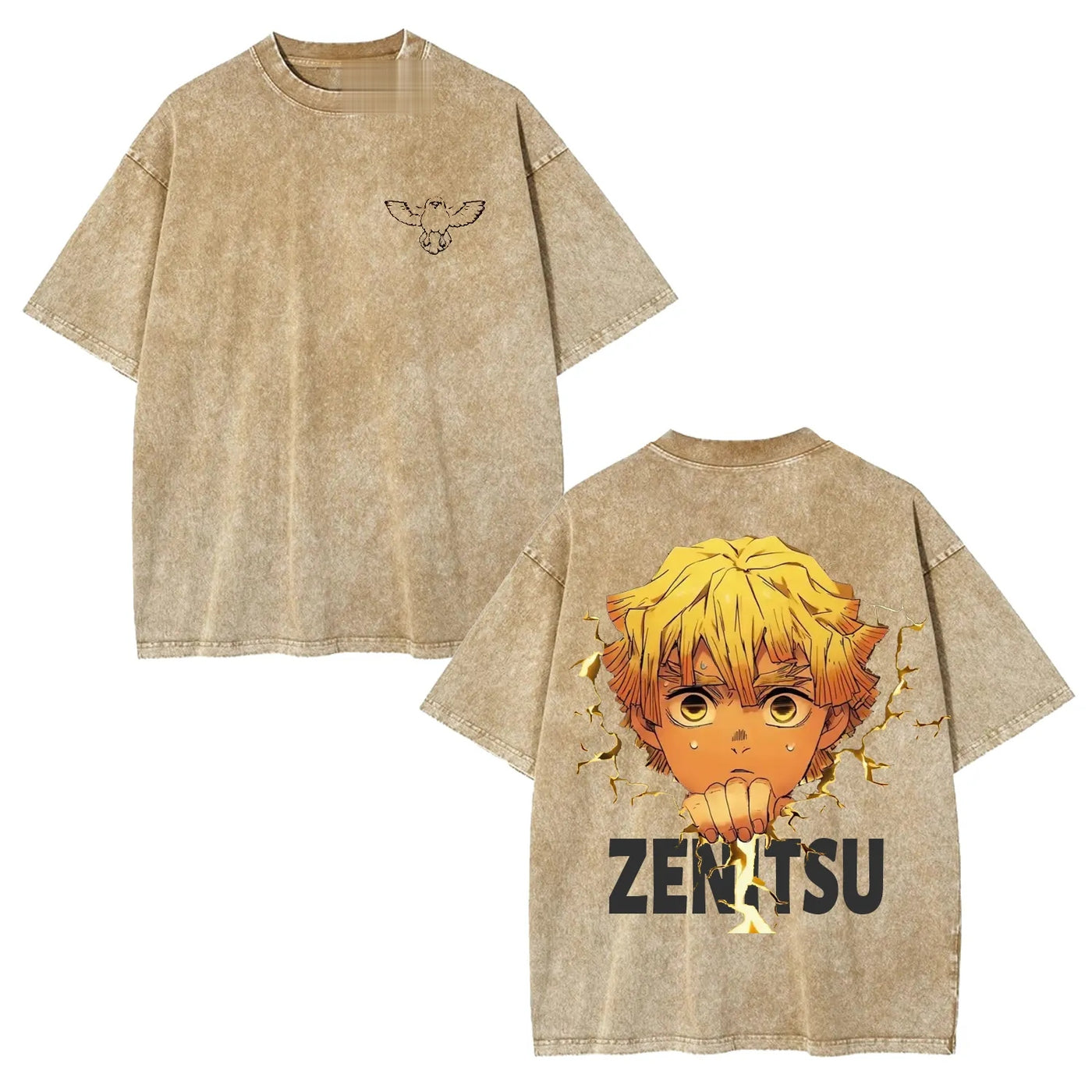 Zenitsu Agatsuma Demon Slayer Vintage Heavyweight Graphic T-Shirt — product image 4