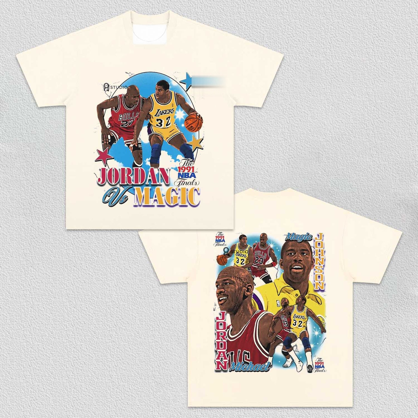 Michael Jordan vs Magic Johnson Graphic Tee — product image 4