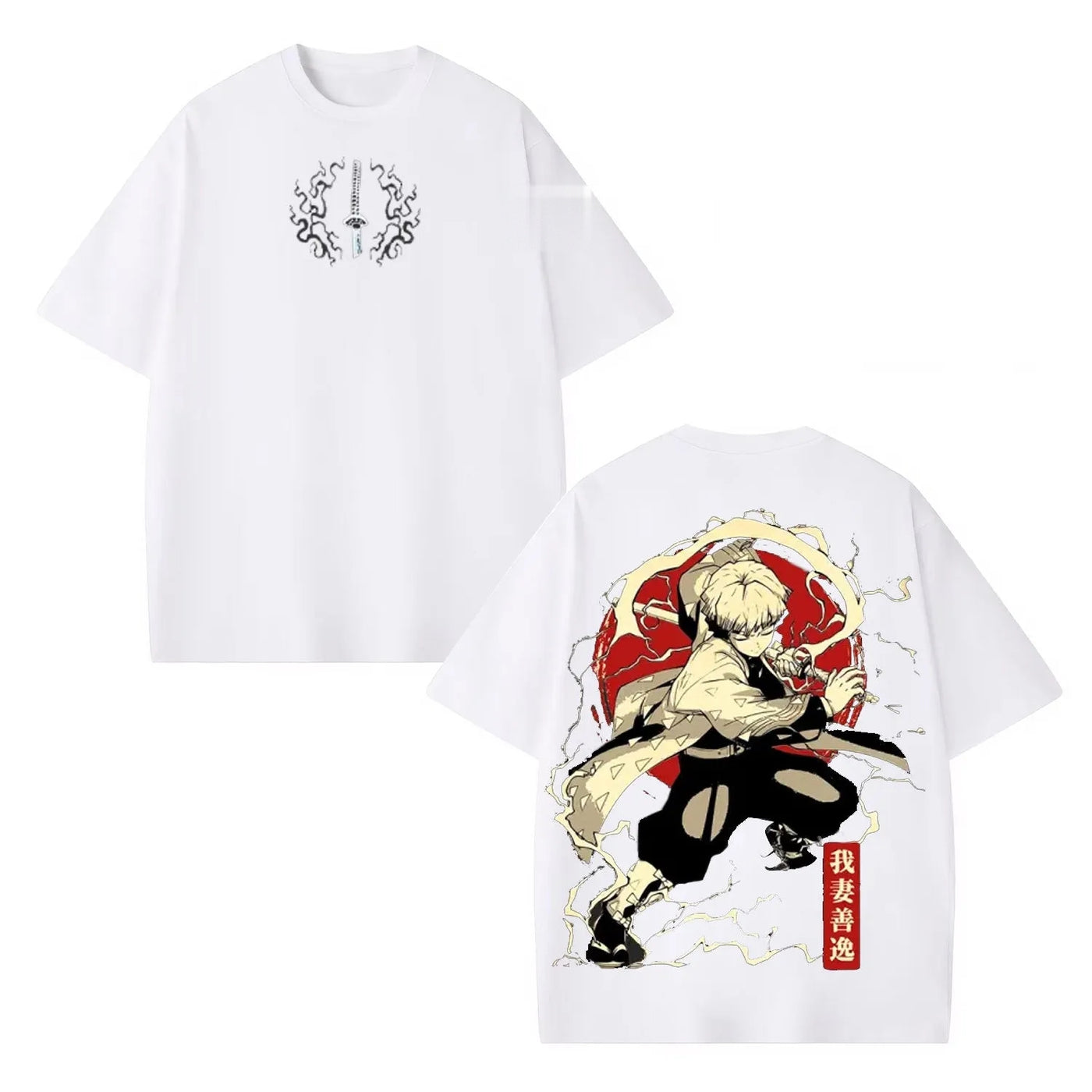 Zenitsu Agatsuma Demon Slayer Vintage Heavyweight Graphic T-Shirt — product image 4