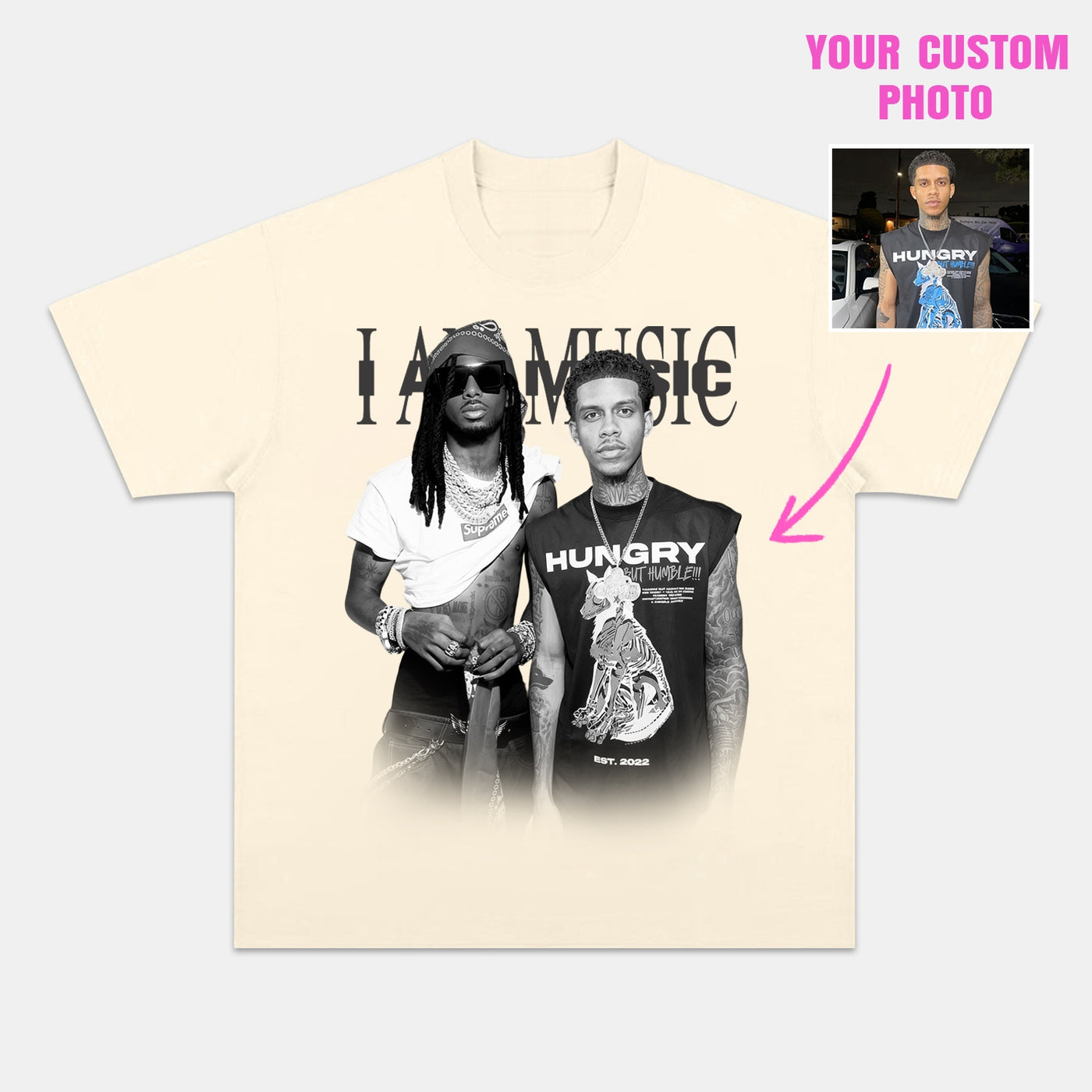 Playboi Carti 'I AM MUSIC' Vintage Rap Graphic Tee — product image 4