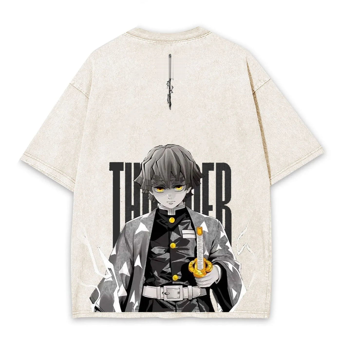 Zenitsu Agatsuma Back Print Demon Slayer Vintage Graphic Tee — product image 4