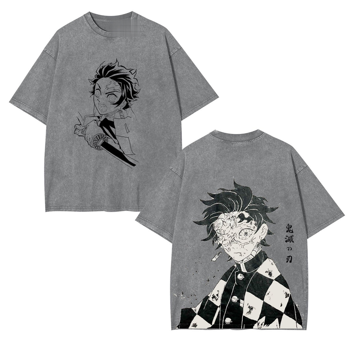 Anime Graphic Demon Slayer Vintage Heavyweight Graphic T-Shirt — product image 4