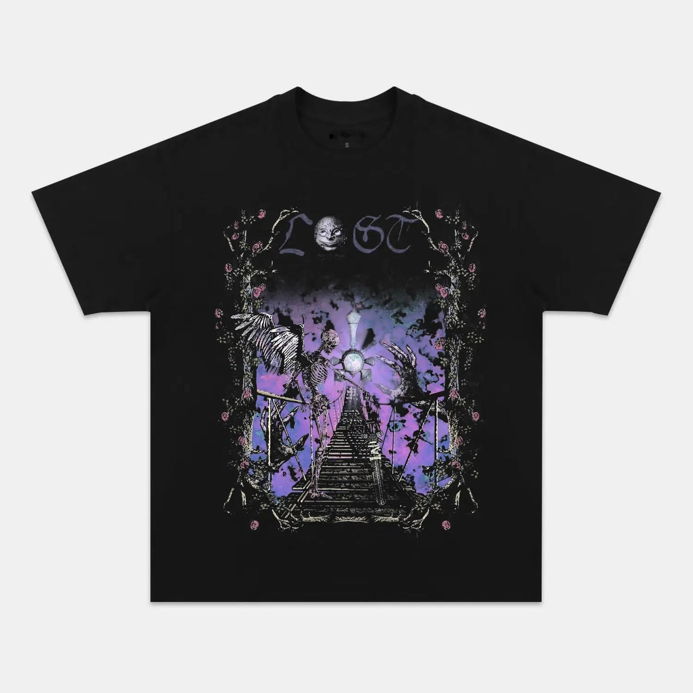 Purple Garden Botanical Floral Vintage Graphic Tee — product image 4