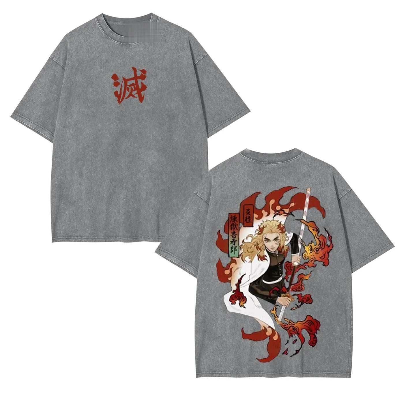 Anime Graphic Demon Slayer Vintage Heavyweight Graphic T-Shirt — product image 5
