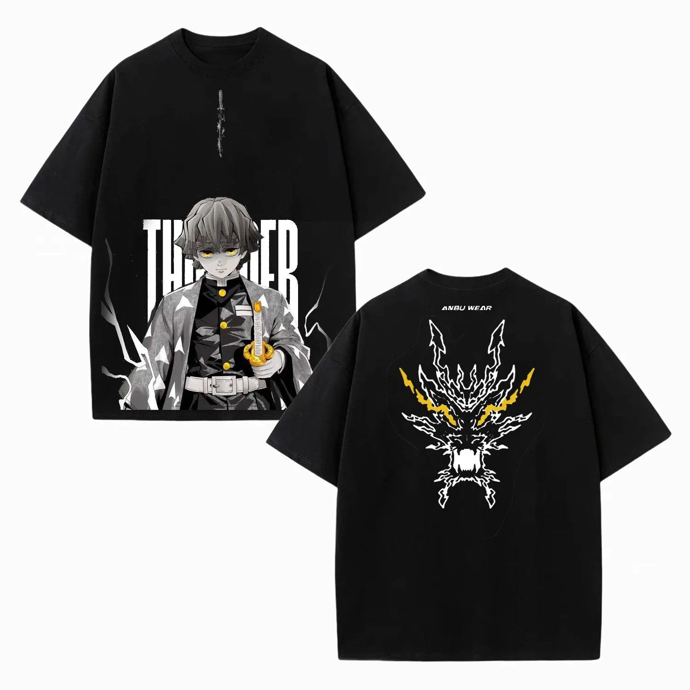 Zenitsu Demon Slayer Unisex Washed Graphic Tee — product image 5