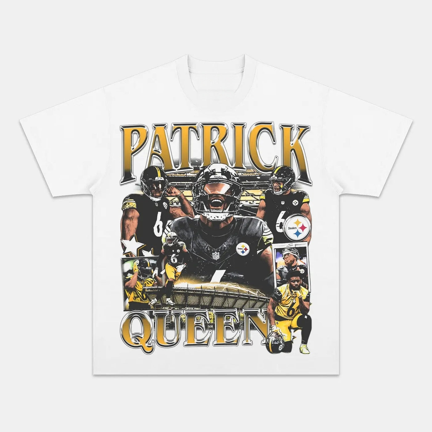 Patrick Queen Pittsburgh Football Vintage Graphic Tee — product image 5