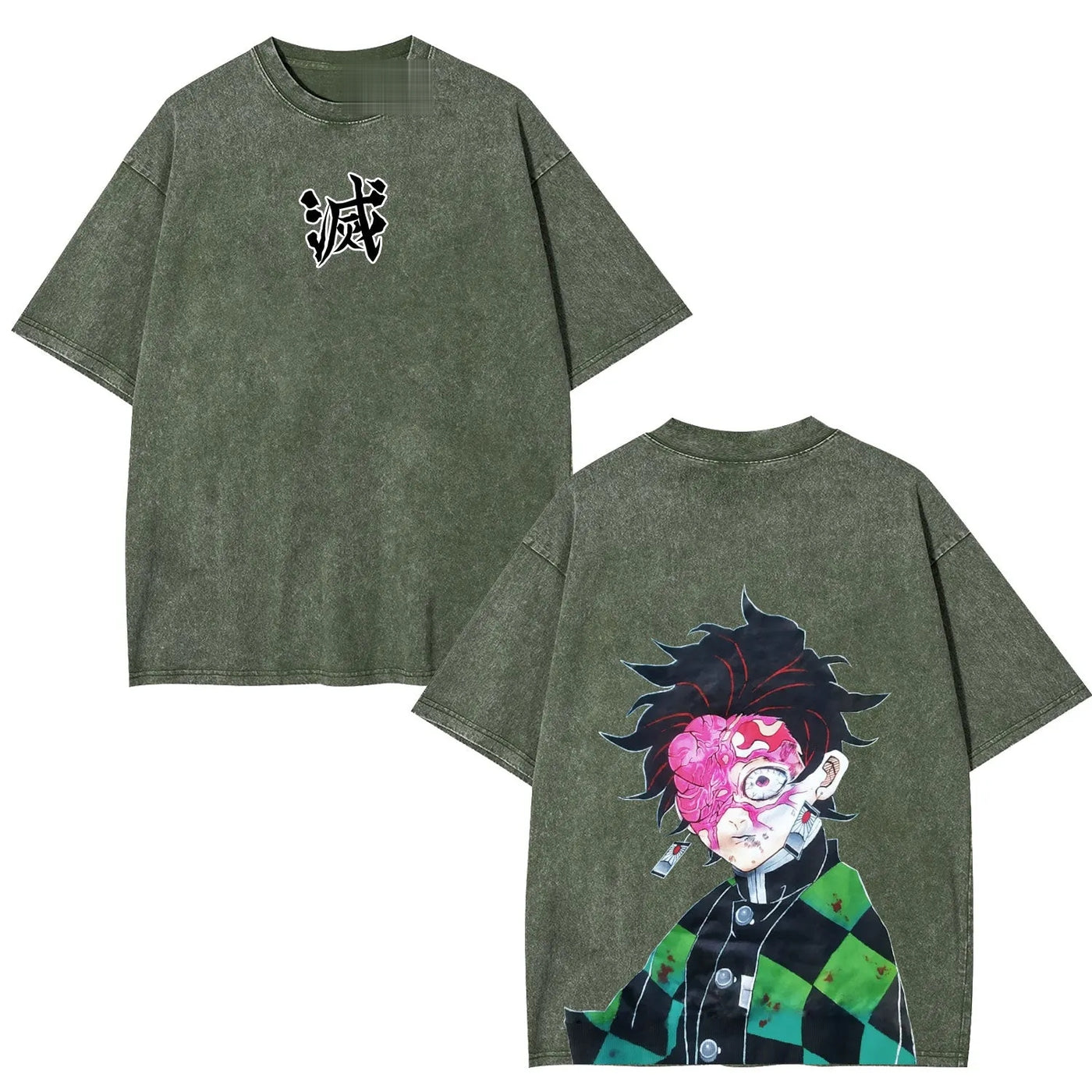 Tanjiro Kamado Demon Slayer Vintage Heavyweight Graphic T-Shirt — product image 5