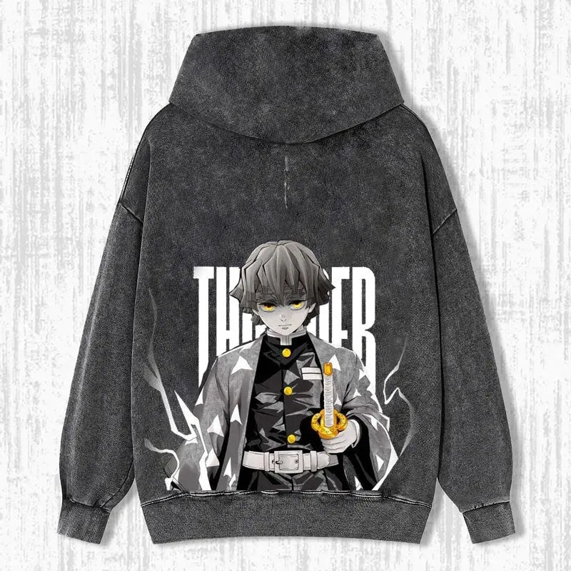 Zenitsu Agatsuma Back Print Demon Slayer Vintage Graphic Tee — product image 6