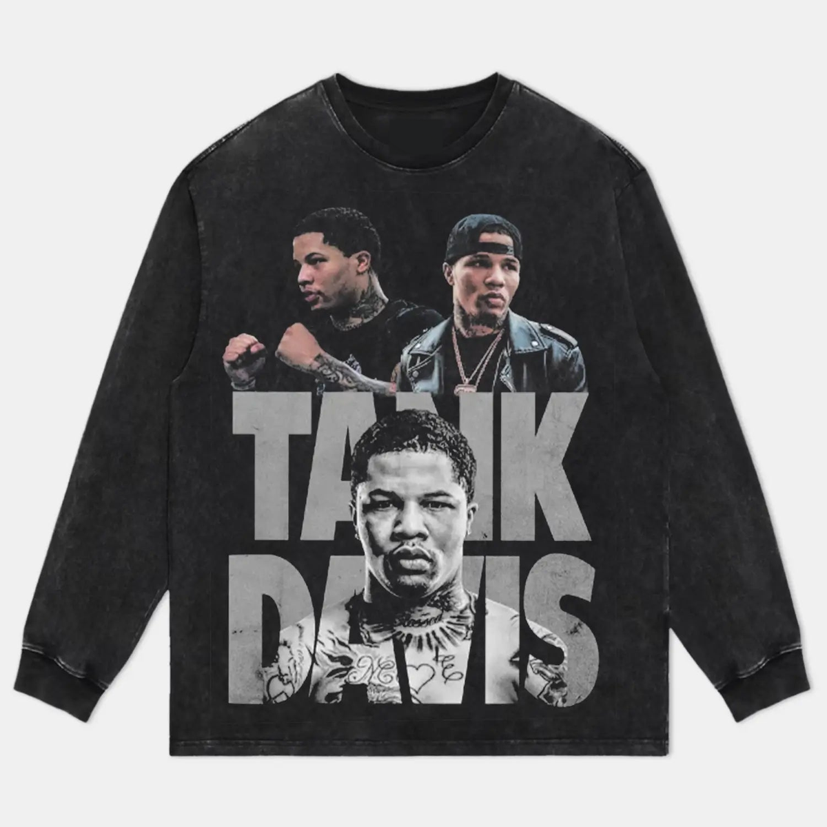 Gervonta 'Tank' Davis Vintage Heavyweight Graphic Long Sleeve T-Shirt — product image 2