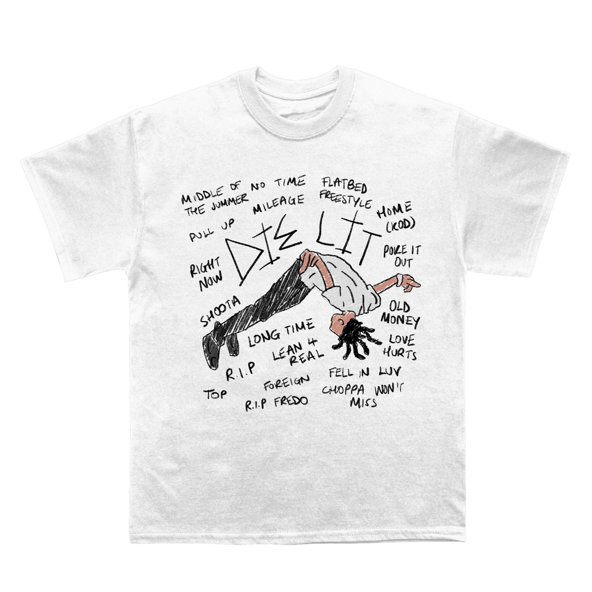 Playboi Carti " Die Lit Sketchbook " TEE - view 2