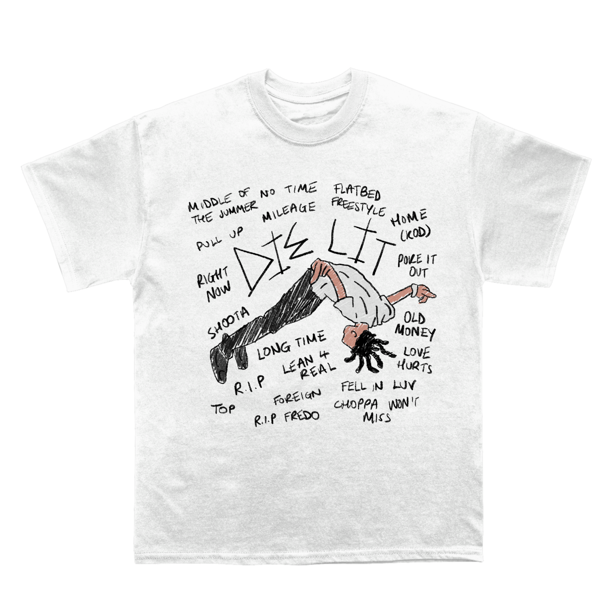 Playboi Carti " Die Lit Sketchbook " TEE - view 2