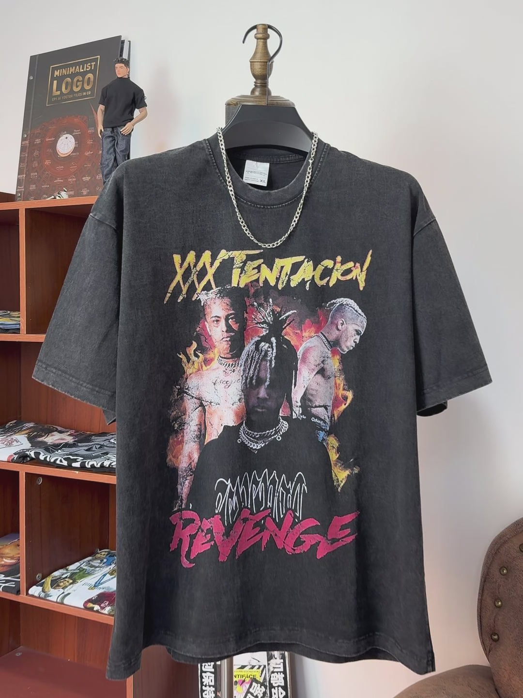 XXX TENTACION " REVENGE"  SWEATSHIRT 2024 - view 3