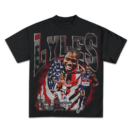 Noah Lyles Back Design Graphic TEE