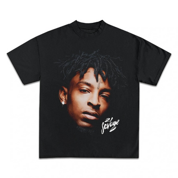 21 Savage Back Design Graphic TEE